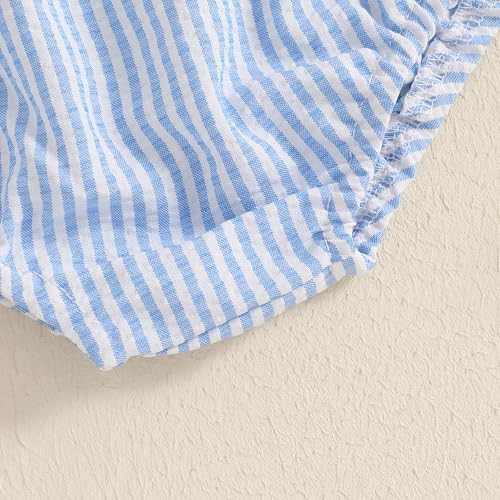 Infant Boy Girl Golf Shorts Hole in One Stripe Elastic Wasit Bloomers
