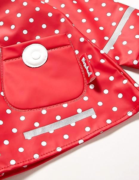 Childrens Dots Collection Waterproof Rain Jacket Red Blue Soft Comfortable Reflective Durable