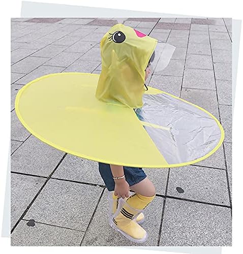 Cartoon Duck Waterproof Raincoat Umbrella Hat for Kids Durable and Waterproof