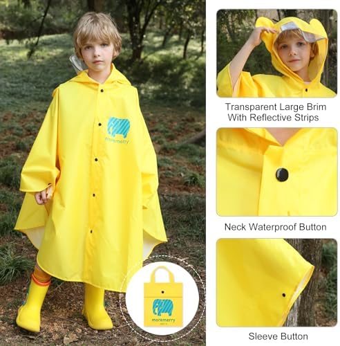 AIWUHE Kids Cartoon Rain Poncho - Waterproof and Stylish Rain for Kids