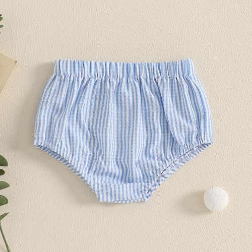 Infant Boy Girl Golf Shorts Hole in One Stripe Elastic Wasit Bloomers