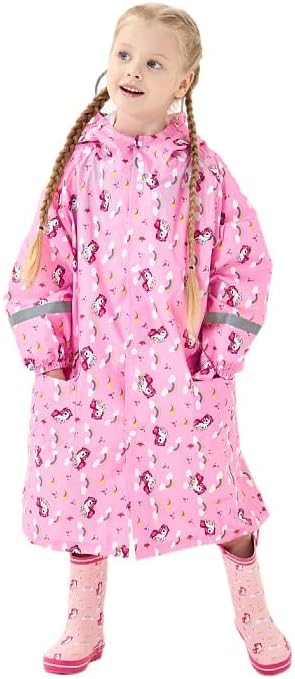 Fewlby Kids Waterproof Raincoat for School