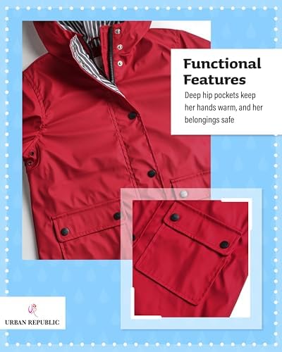 URBAN REPUBLIC Girls Rain Jacket StayAll Day 7-16