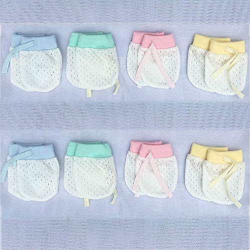 Adjustable Cotton No Scratch Gloves for Babies Breathable Soft