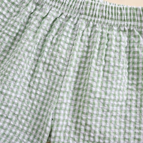 GinghamSeersucker Elastic Waist Shorts for Toddler Boys Girls