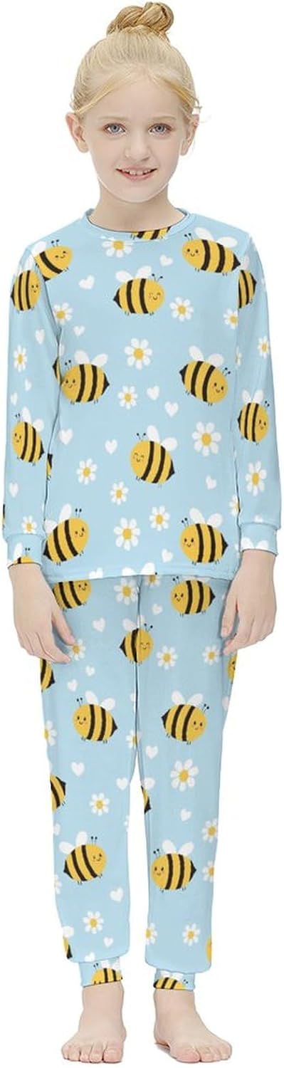 Cute Bee thermal underwear set for girls