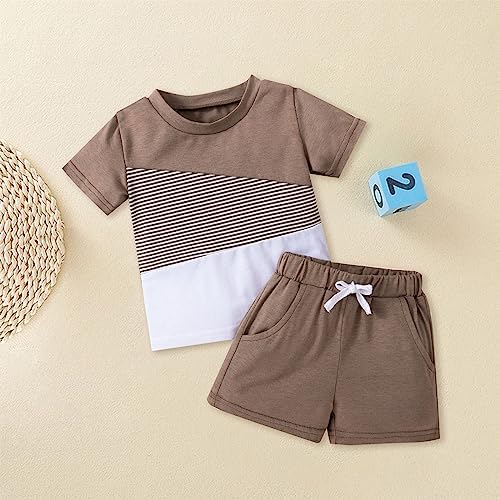 Moonker Boys Casual Patchwork Outfit Set