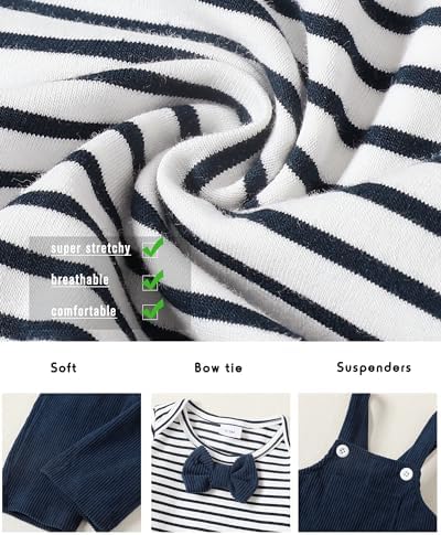NZRVAWS Organic Cotton Romper Pants Set for Babies 0-18 Months