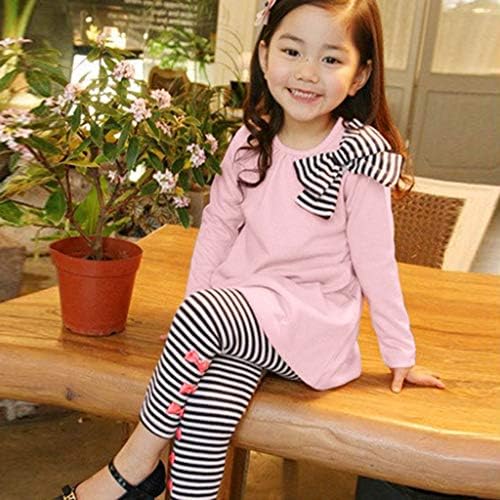 Stylish Stripe Elephant Bow Outfits for Toddler Girls