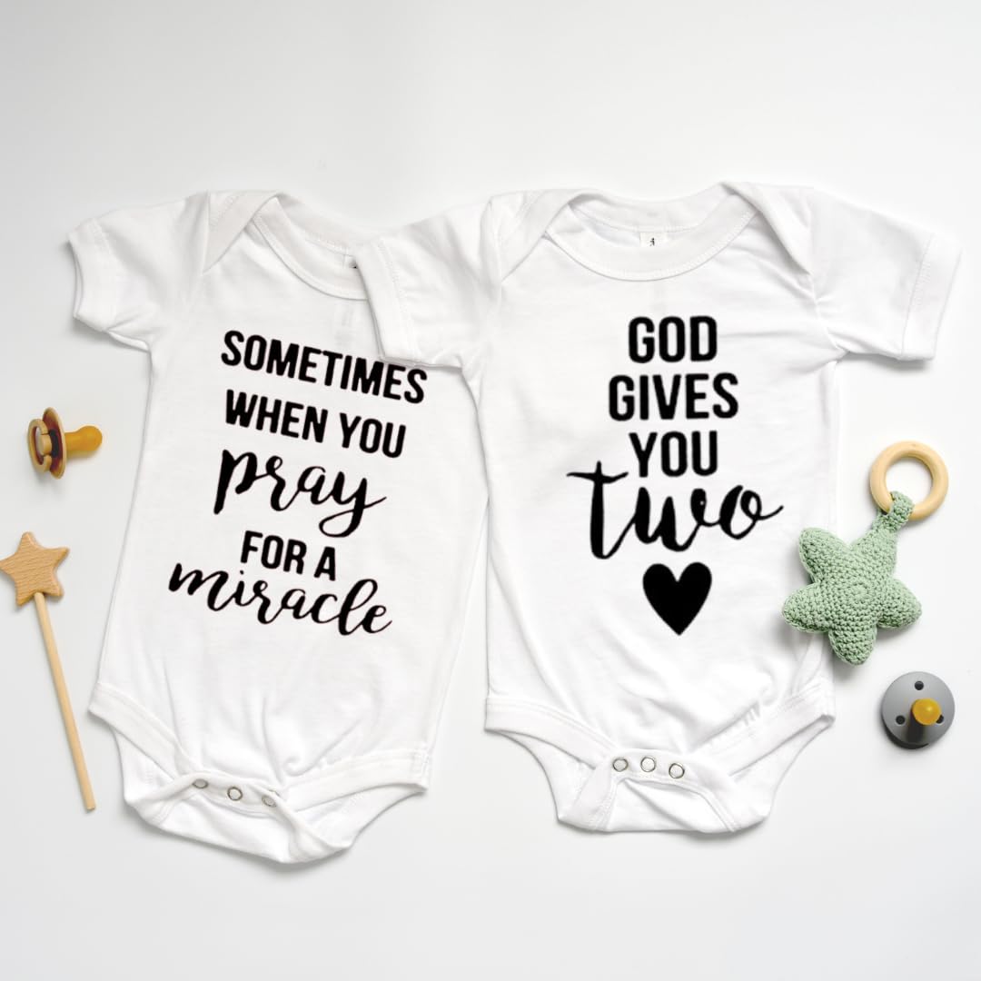 Praying For A Miracle Twin Onesie for Grandparents