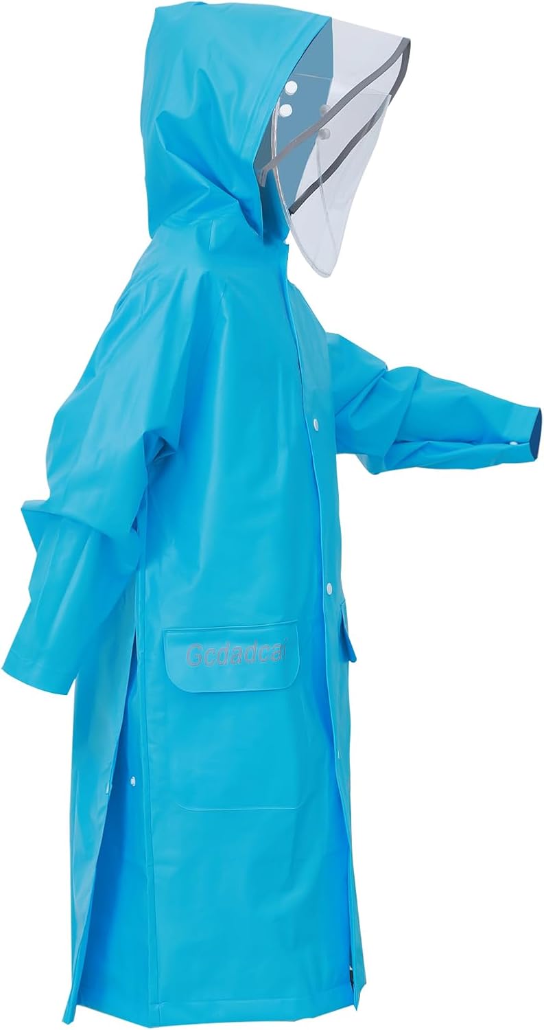 Comfortable Double Brim Rain Poncho for Kids