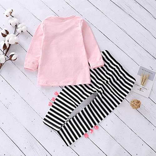 Stylish Stripe Elephant Bow Outfits for Toddler Girls