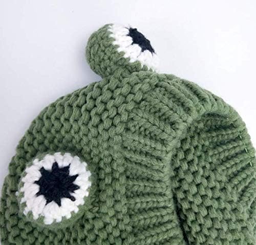 Mingseecces Knitted Winter Frog Beanie Hat for Kids
