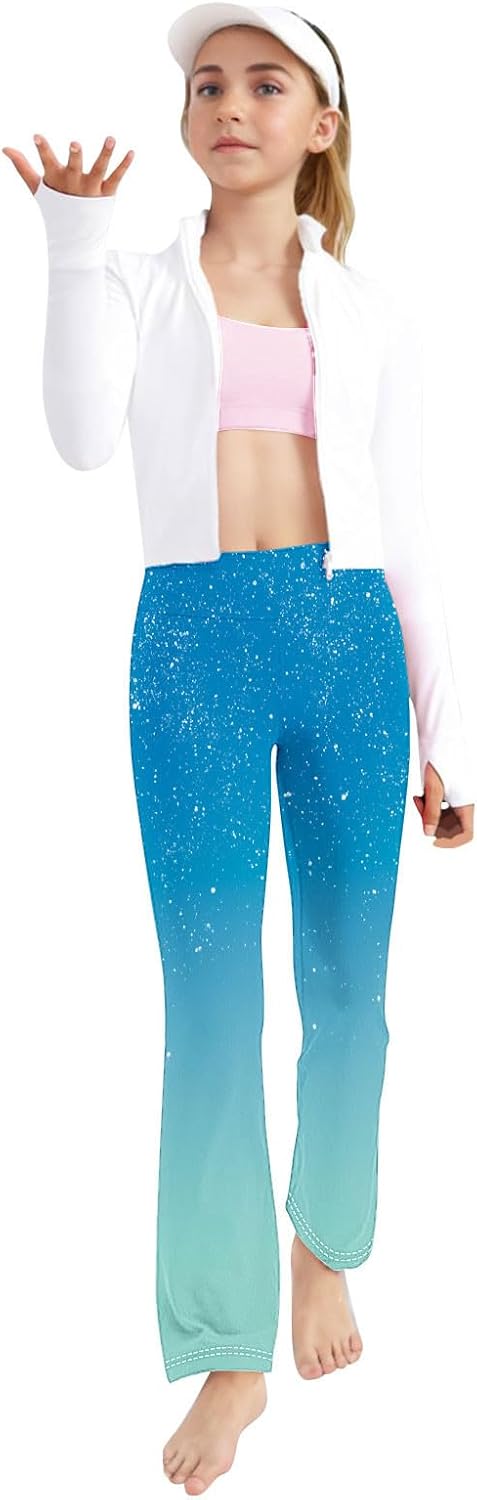 Sturdy Gradient Sequins Print Yoga Pants for Toddlers