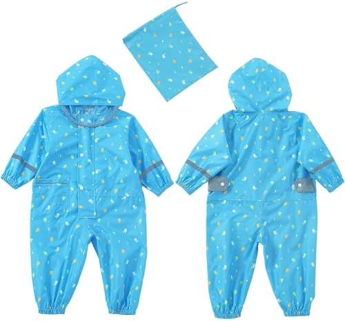 Fewlby Kids Toddler Waterproof Rain Jacket - Stay Dry Cozy