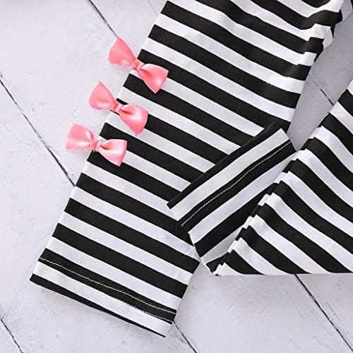 Stylish Stripe Elephant Bow Outfits for Toddler Girls