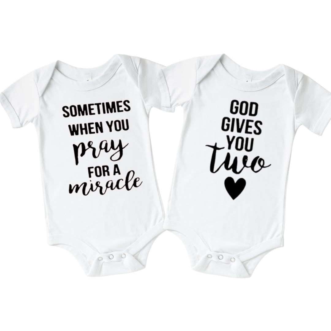 Praying For A Miracle Twin Onesie for Grandparents