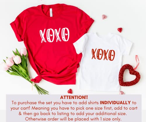 Xoxo Mommy Me Matching Outfits - Valentines Day Shirts for Mom Daughter