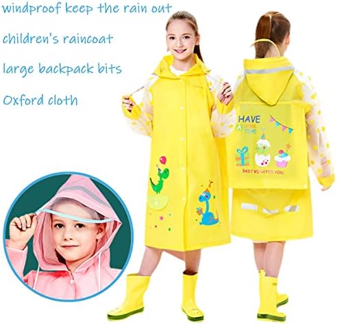 YouYouCool Kids Cartoon Rain Jacket Durable Waterproof for Boy Girl