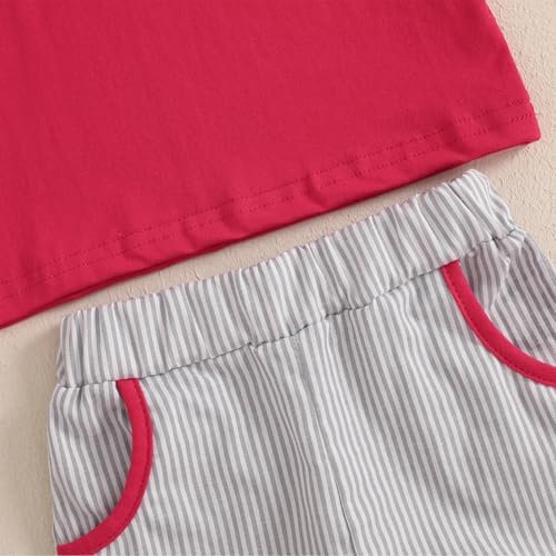 Girditemo Toddler Baseball 2-Piece Sets for Boys 3M-3T Summer Outfits