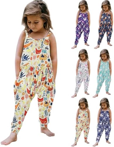 Baby Girl Easter Outfits - Toddler Bell Bottoms Romper