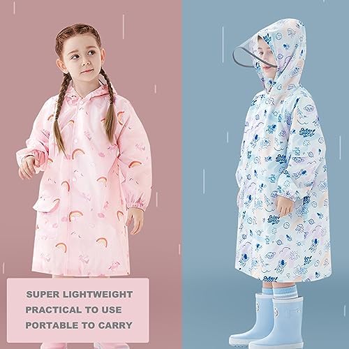 Bright Cute Kids Raincoat - Eco-Friendly Waterproof Reusable