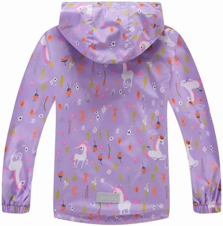 Kids Lightweight Water-Resistant Rain Jackets for Outdoor Use