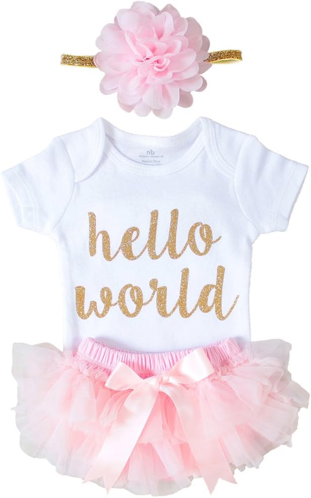 OoSweetCharlotteoO Newborn Baby Girl Coming Home Outfit Body Suits 3pc