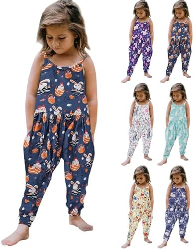 Baby Girl Easter Outfits - Toddler Bell Bottoms Romper