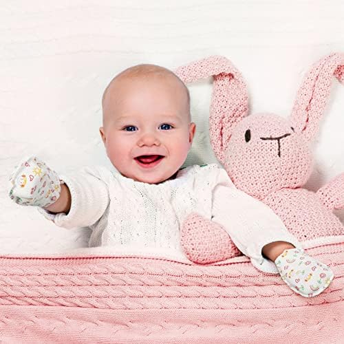 Geyoga 40-Pair Soft Mittens for Babies No Scratches Cute Design