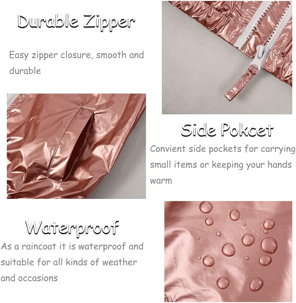 SNOW DREAMS Girls Waterproof Rain Jacket