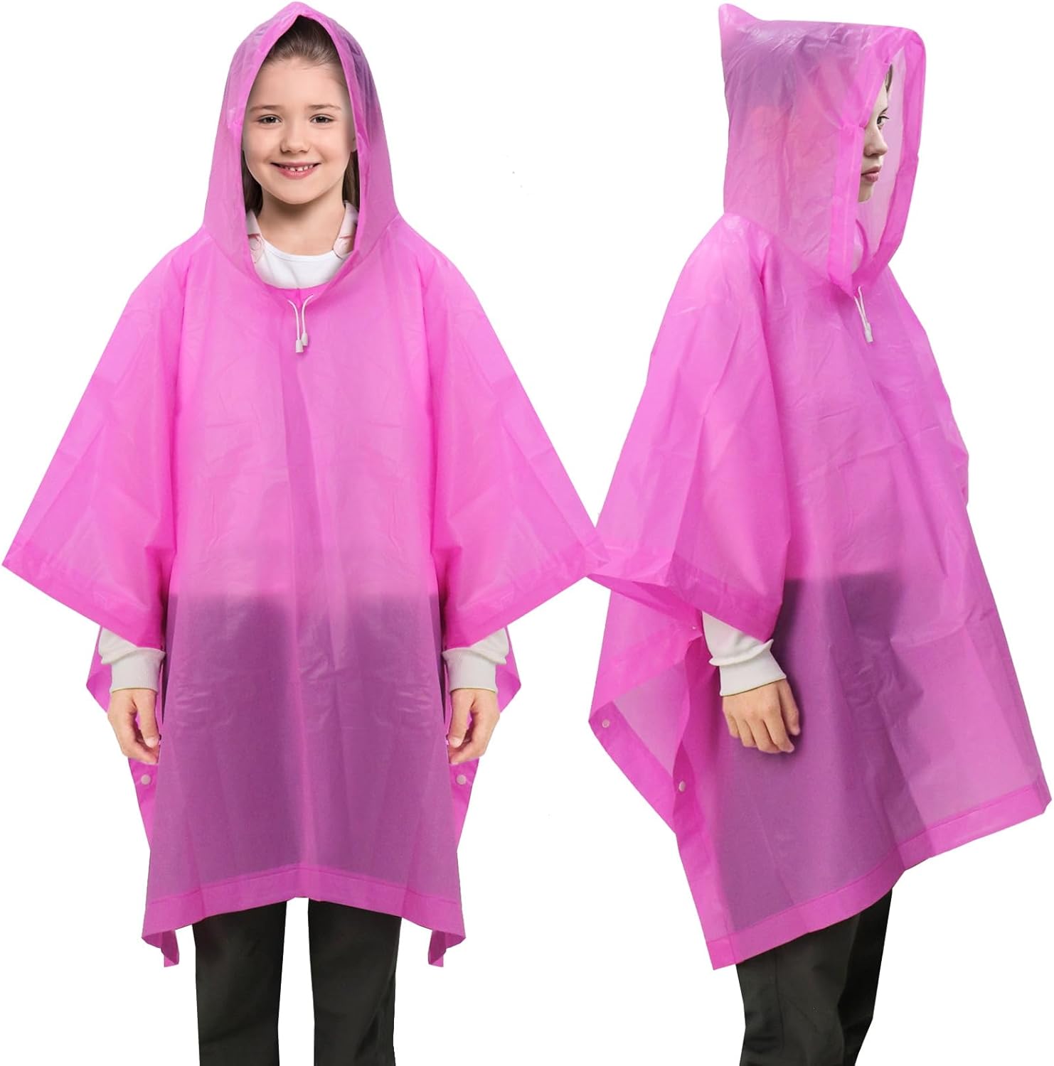 Anyoo 2-Piece Waterproof Reusable Rain Coats for Kids
