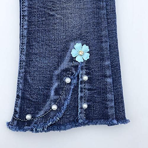 Peacolate 2-11T Toddler Jeams with Distressed Embroidery
