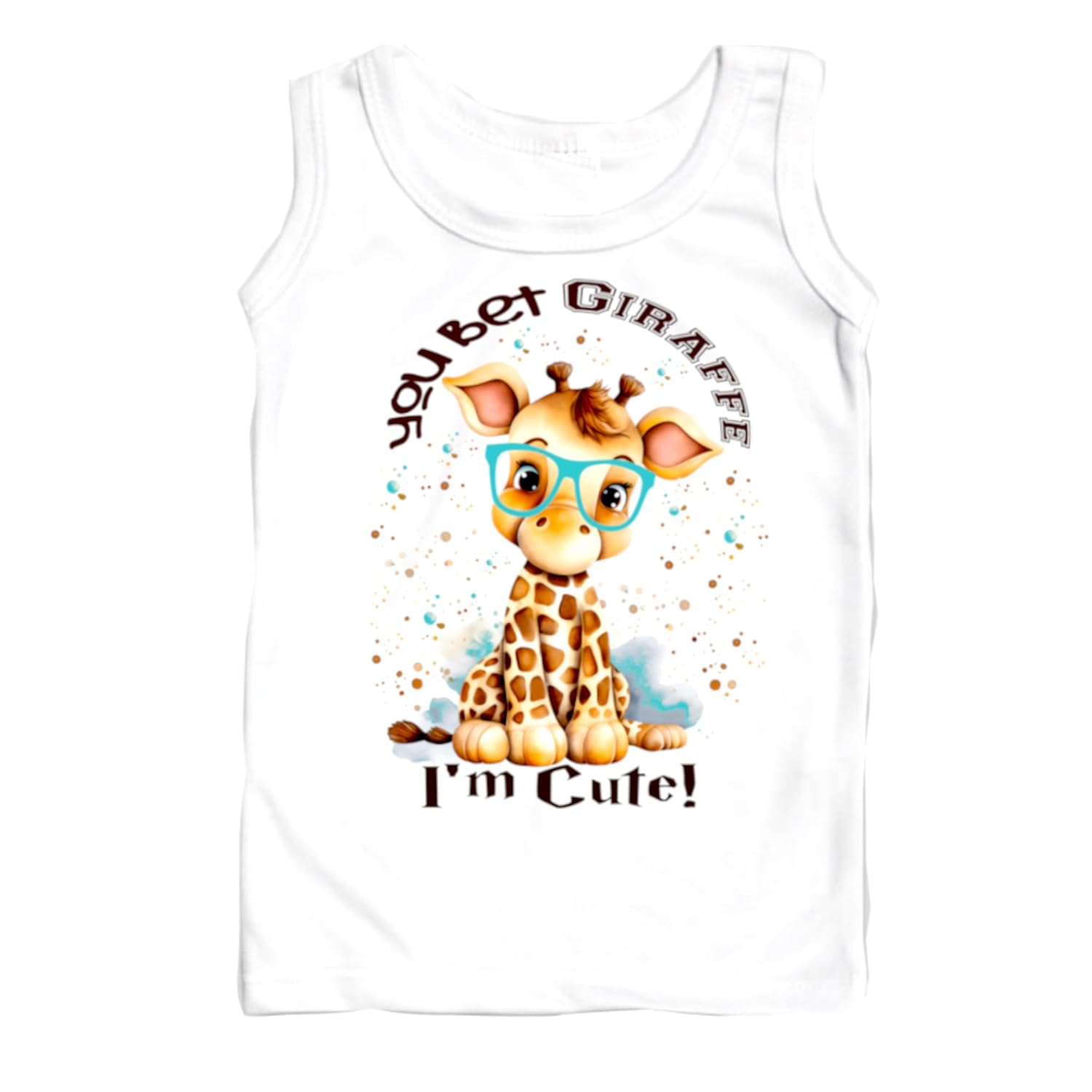 Joyful Giraffe Design Personalized Baby Giraffe Bodysuit Creative Prints of Joy