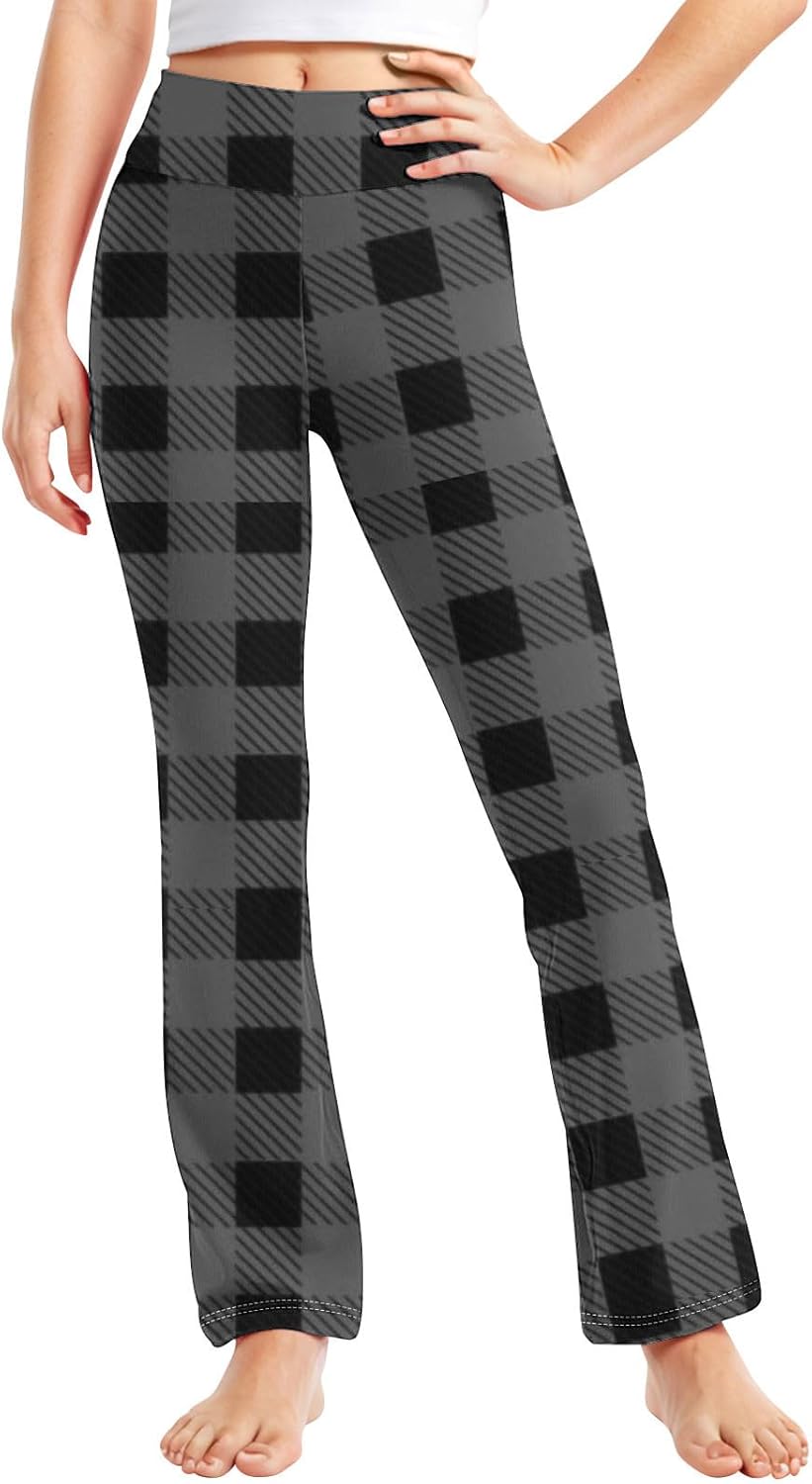 Plaid Pops Yoga Pants for Kids