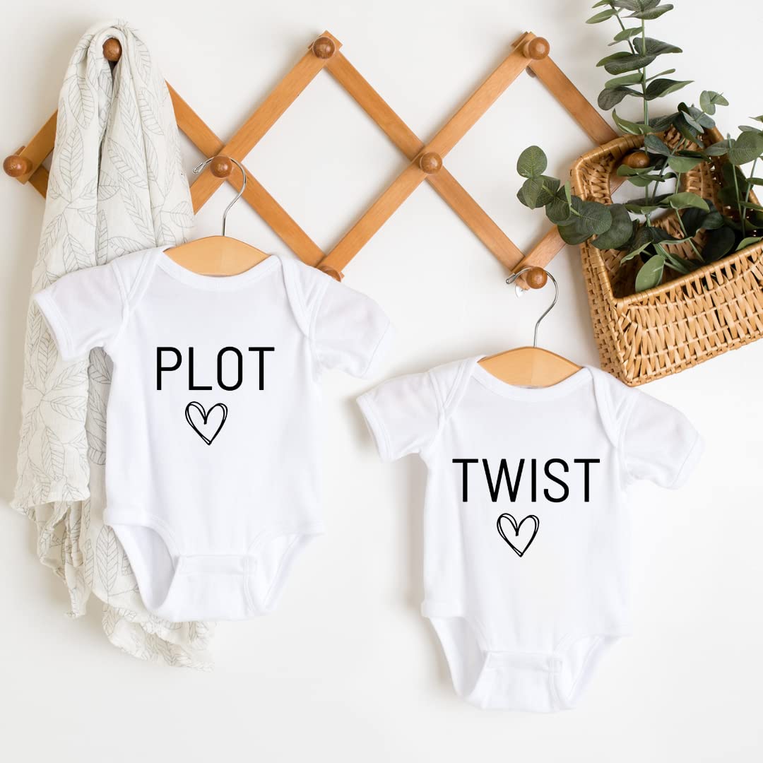 Plot Twist Funny Baby Announcement Onesie