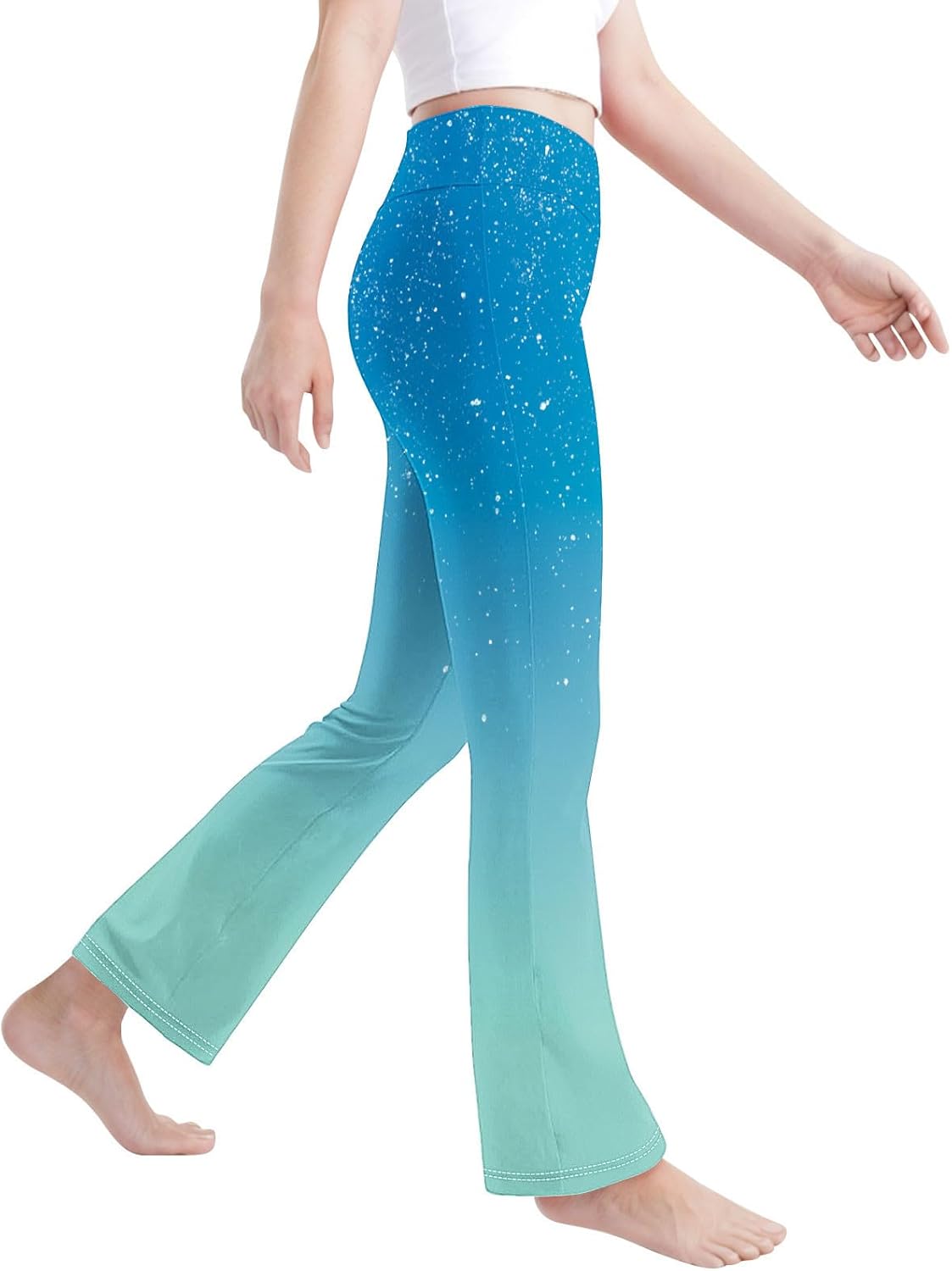 Sturdy Gradient Sequins Print Yoga Pants for Toddlers