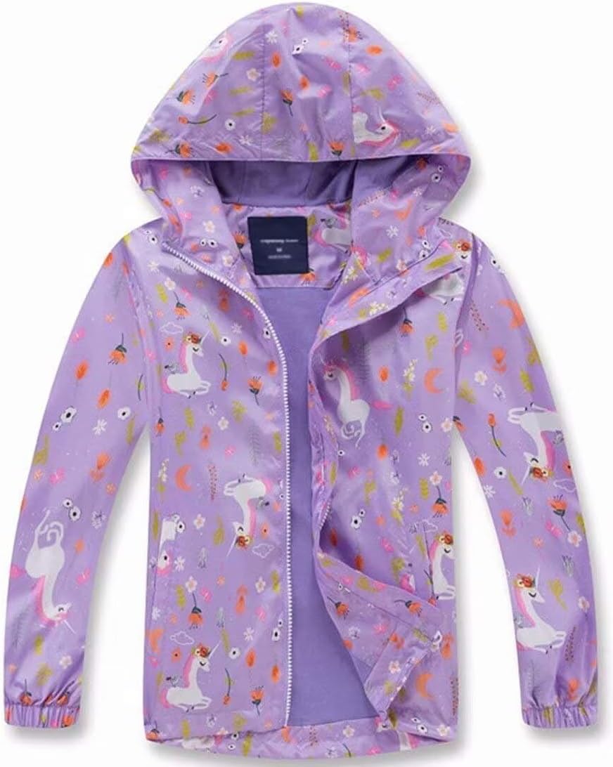 Kids Lightweight Water-Resistant Rain Jackets for Outdoor Use