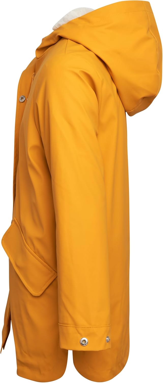 Stylish Girls Sherpa Waterproof Rain Jacket for Outdoor Adventures