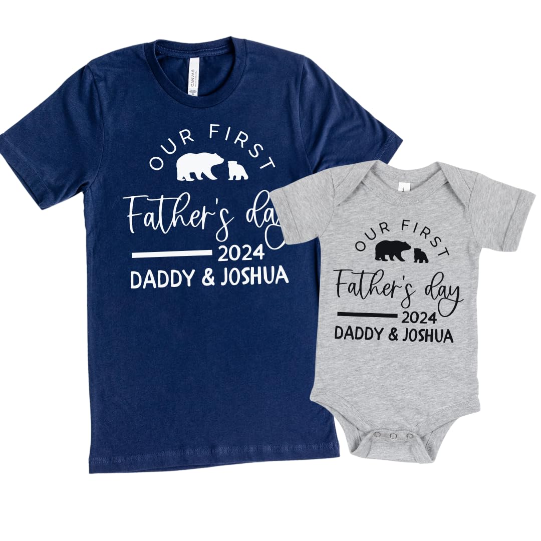 Personalized Fathers Day Dad Baby Matching