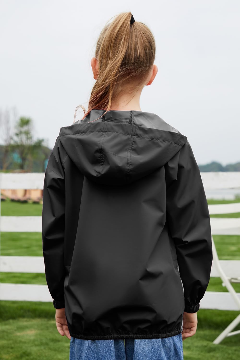 MODAFANS Lightweight Waterproof Packable Hooded Rain Jacket for Kids 4-13