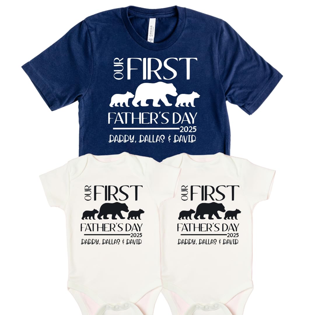 First Fathers Day Shirts for New Dad Baby