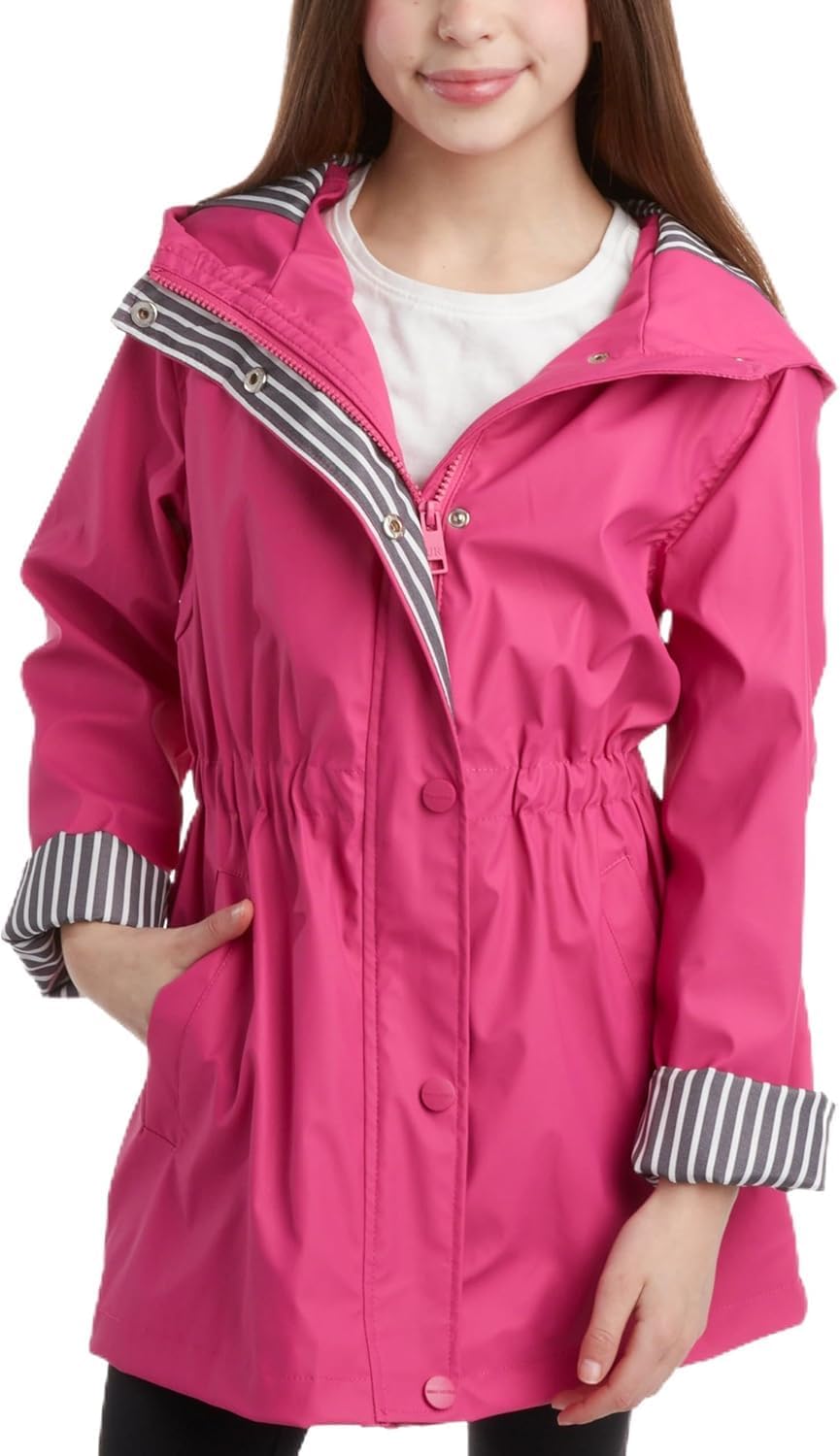 Stay Dry Windproof - Lightweight Water-Resistant Rain Jacket for Girls
