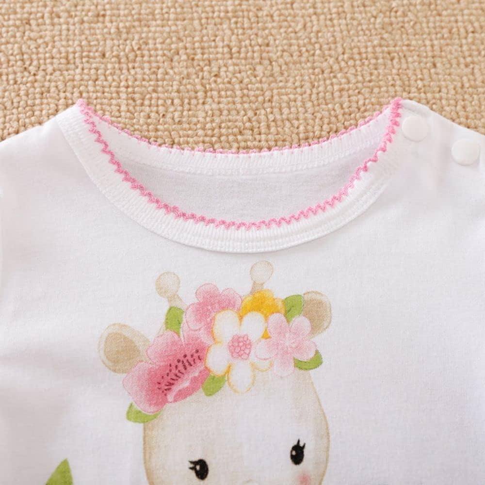 Cute Giraffe Zebra Floral Print Romper One-Piece for Baby