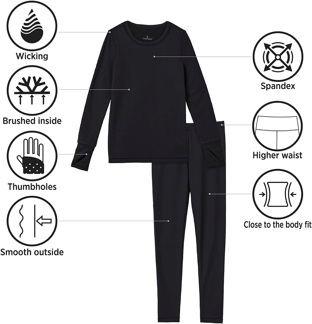 Cuddl Duds Girls Thermal Set - Warm Cushion Children