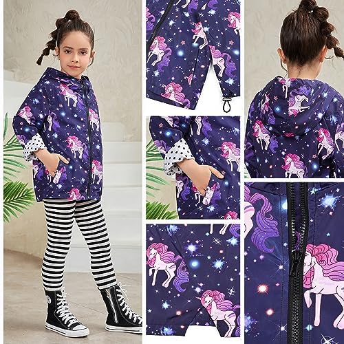 QPANCY Girls Lightweight Waterproof Hoodie