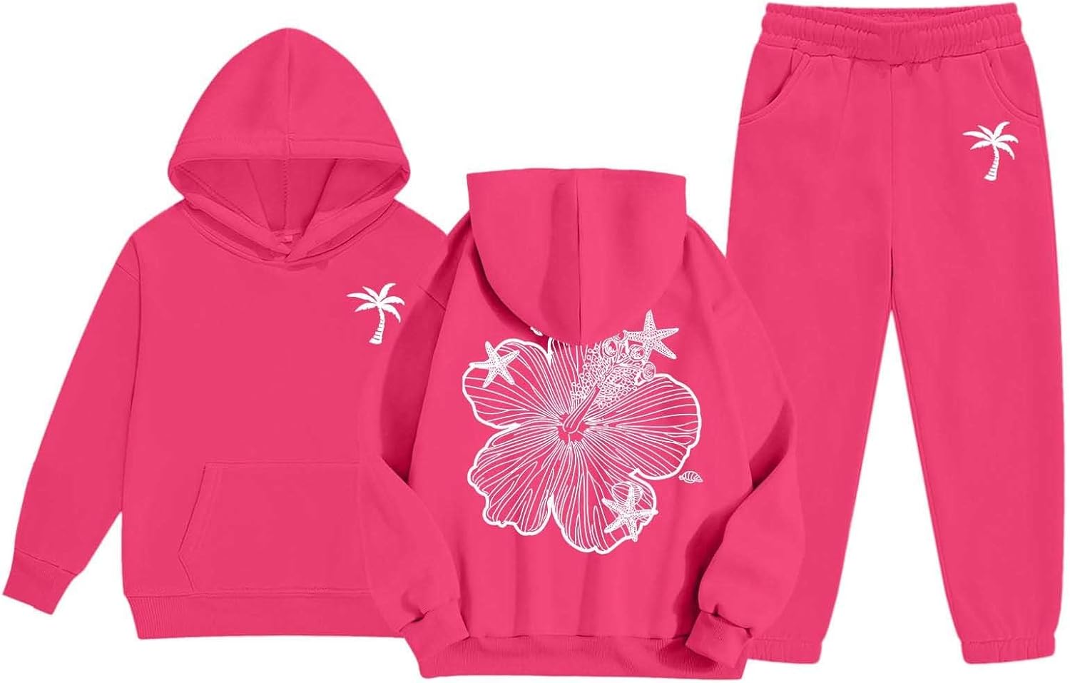 Adorable Flower Print Kids Outfit