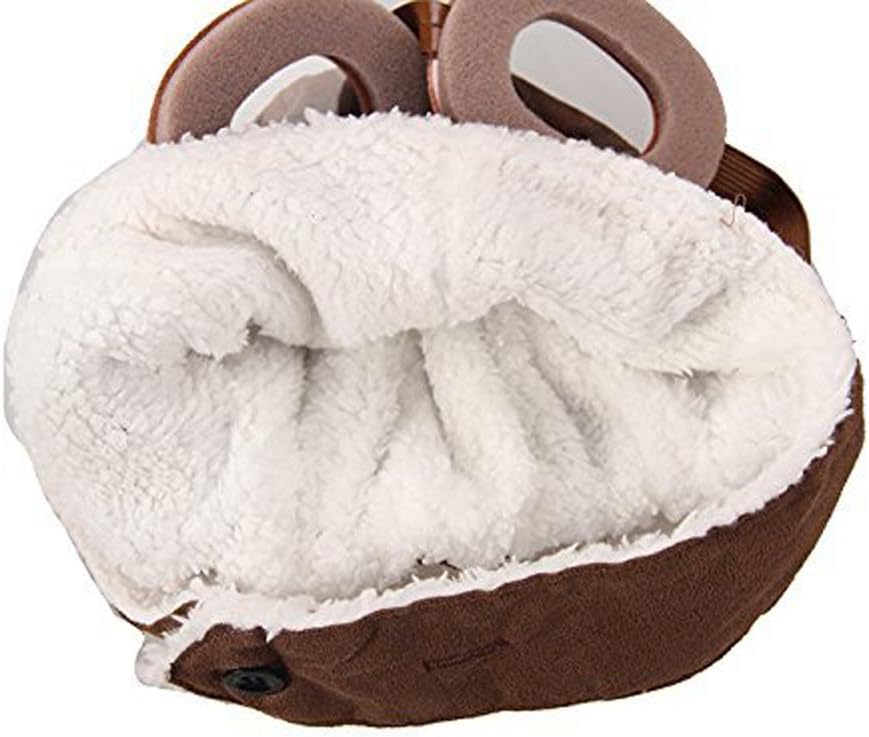 Ewanda Pilot Aviator Fleece Warm Hat for Kids