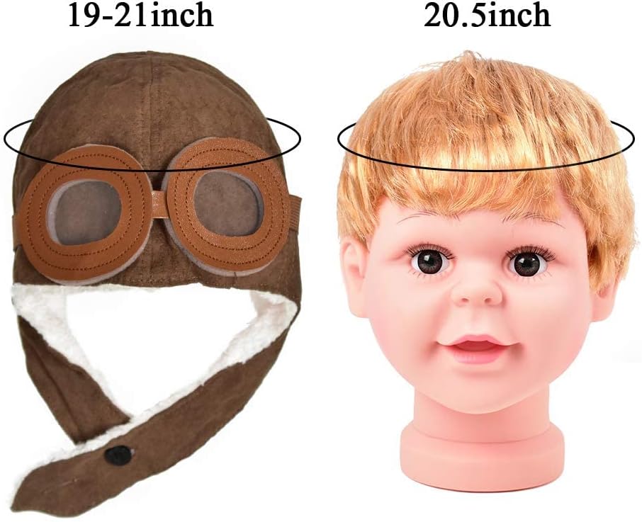 Soft Brown Pilot Hat for Kids