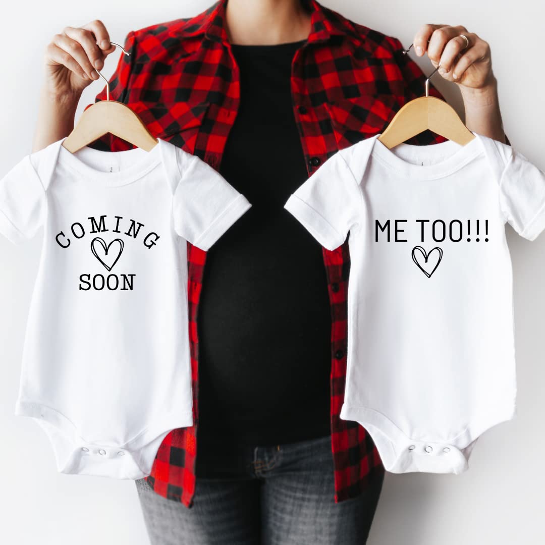 Coming Soon Twin Baby Announcement Onesie